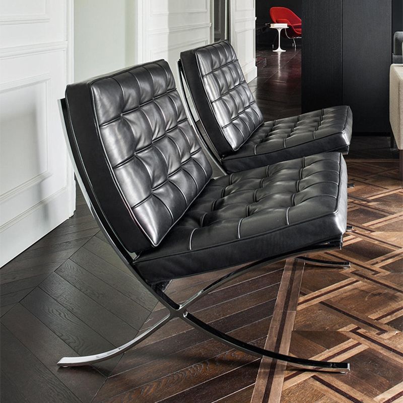 Armless Tufted Cushions Chair 29.5"L x 31.5"W x 31.5" H Chair for Living Room