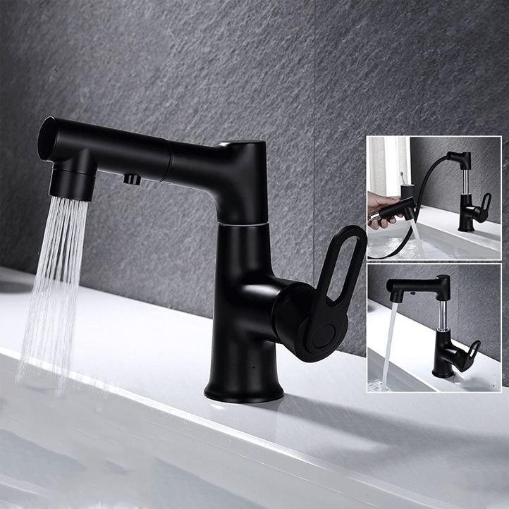 Vessel Sink Faucet Contemporary Single Handle Faucet with Swivel Spout