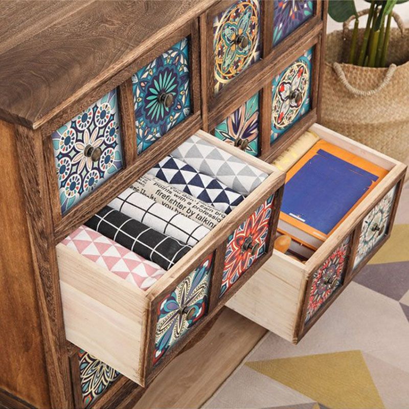 Coastal Storage Chest Solid Wood Dresser , 11.7/14.04 Inch Width