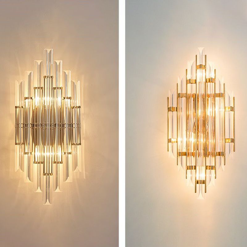 Light Minimalist di sconde murale di rombo K9 Strip Crystal soggiorno LED MOUNTED LAMPO