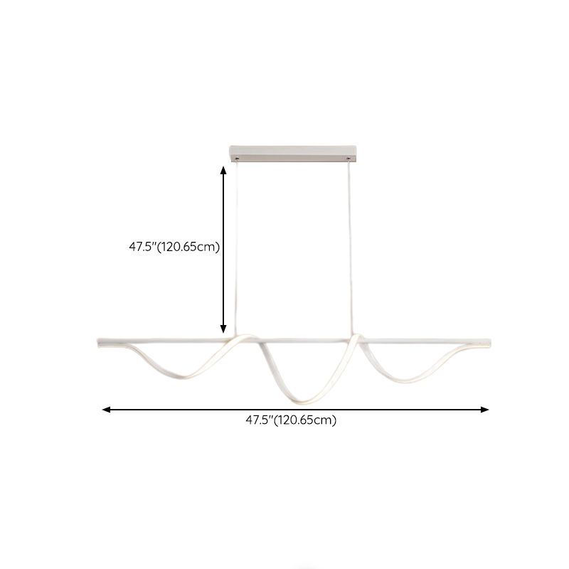White Kitchen Island Lighting Modernism LED Ceiling Light for Hallway
