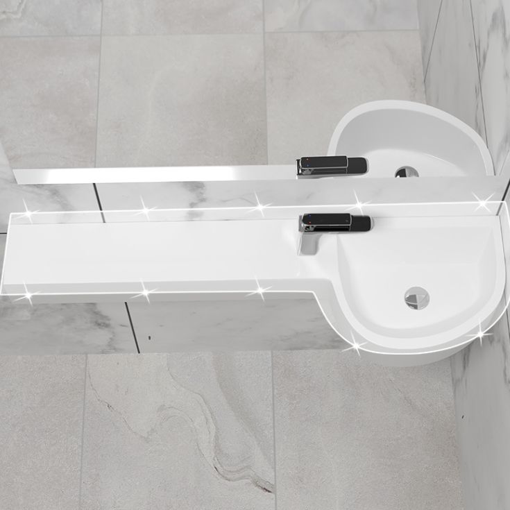 Modern Bathroom Sink Man Made Rock Specialty Wall Mount Bathroom Sink without Faucet