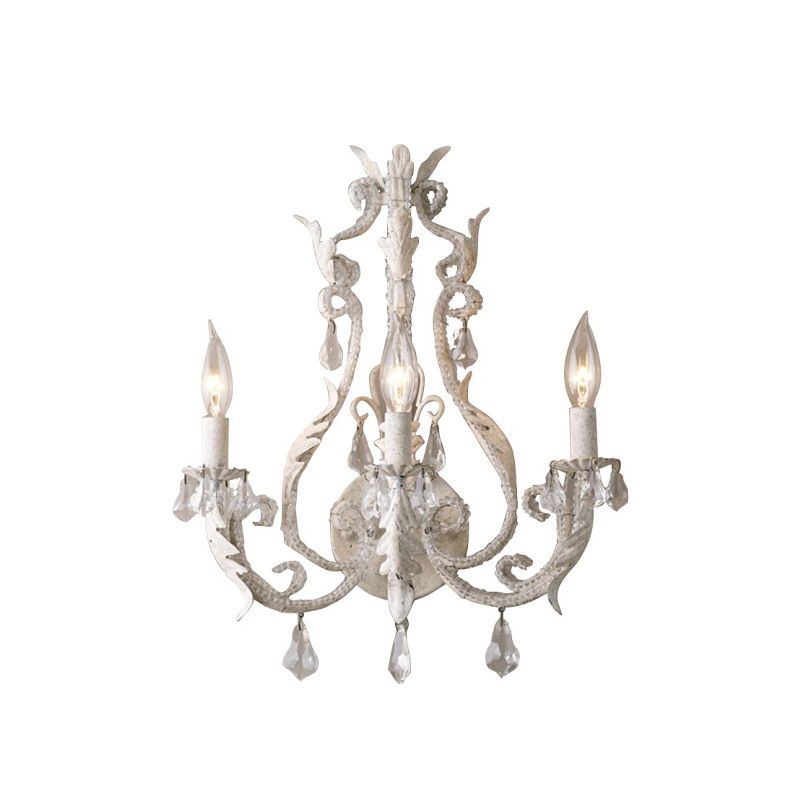 Gray/White Antique Wall Light Rustic Candle Style Lighting for Dining Room Foyer