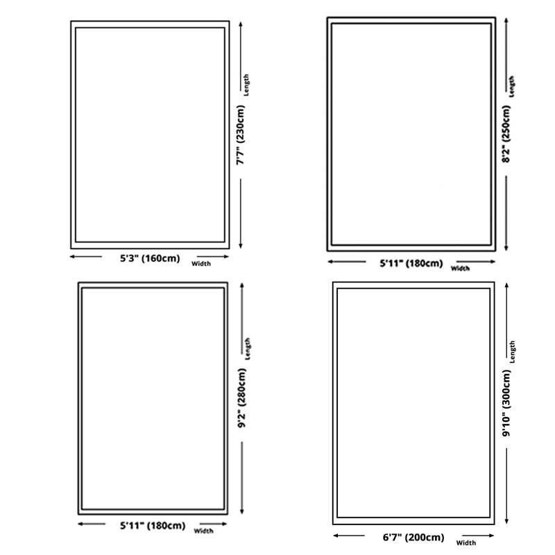 Blue Retro Carpet Polyester Graphic Carpet Non-Slip Backing Carpet for Living Room