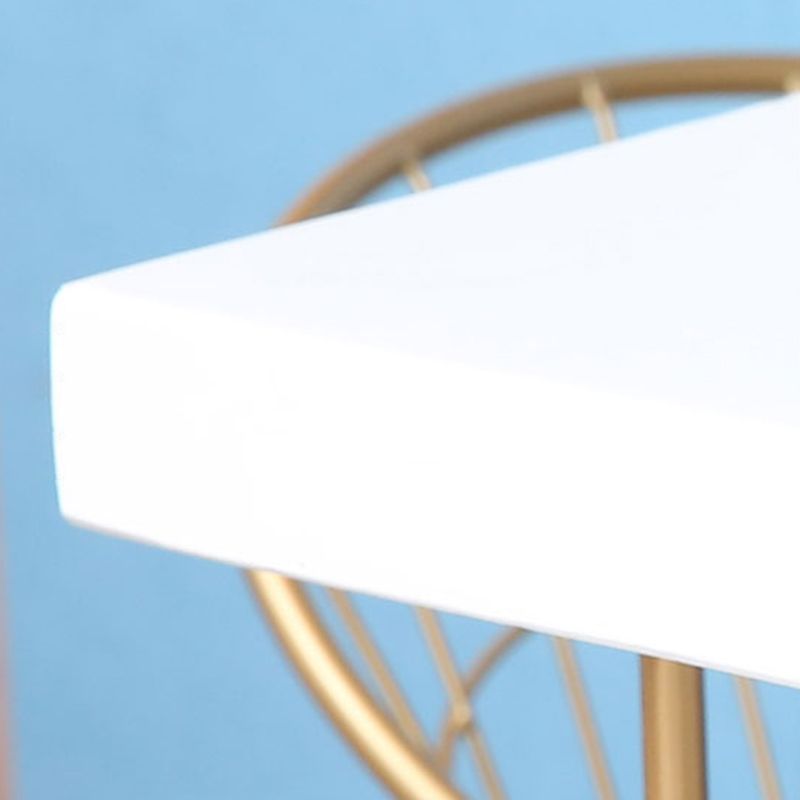 Glam Style Rectangle Bar Table White Colour Bar Dining Table with 4 Legs