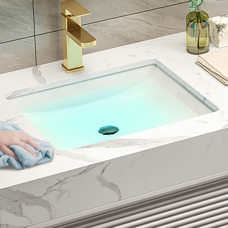 Glam Vanity Set Quartz Top Standalone Cabinet and Mirror Space Saver Vanity