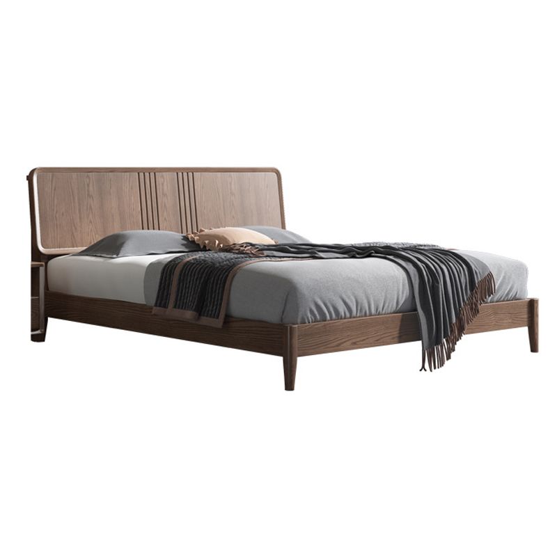 84.65 inch Wide Traditional Bed Frame Ash Bed with Headboard