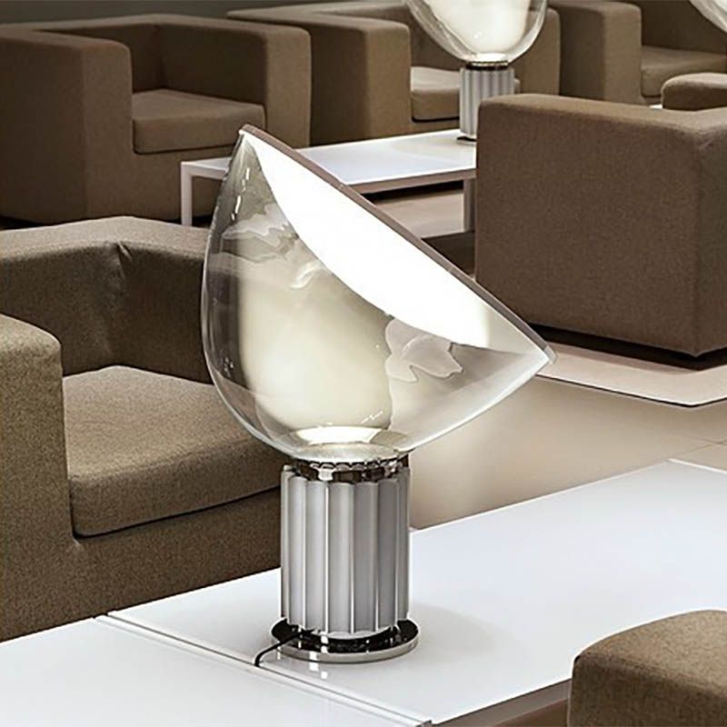 Round Glass Table Lamp Modern Style 1 Light Table Lamp Fixtures