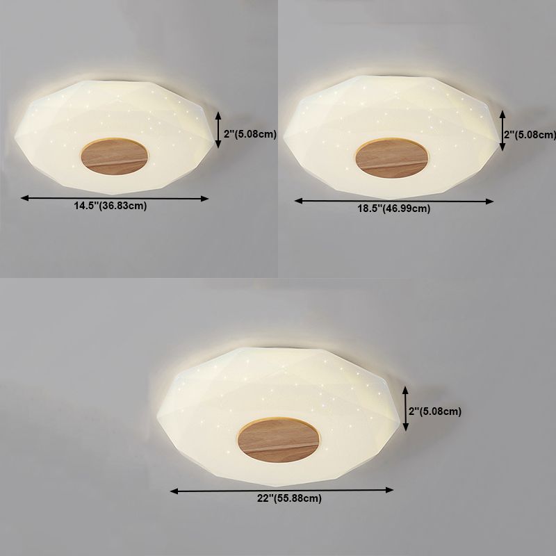 Bois Geometric Flush Ceiling Light Modern 1 Light Flush Ceiling Light Fixtures in Brown
