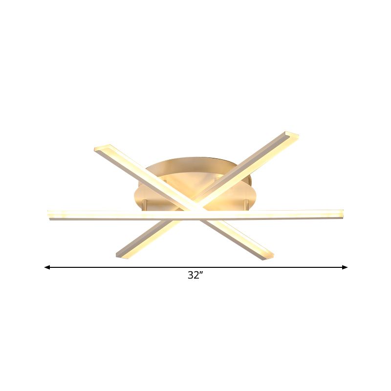 Illuminazione a soffitto snella impilata Lampada moderna a LED in acrilico bianca da incasso