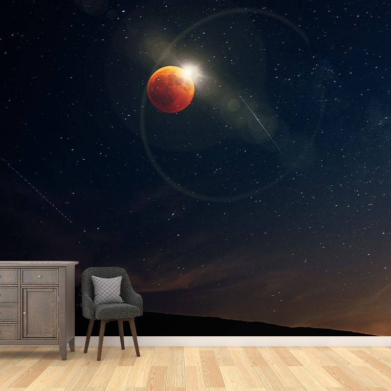 Photography Stain Resistant Mural Wallpaper Dreamy Sky Sleeping Room Wall Mural