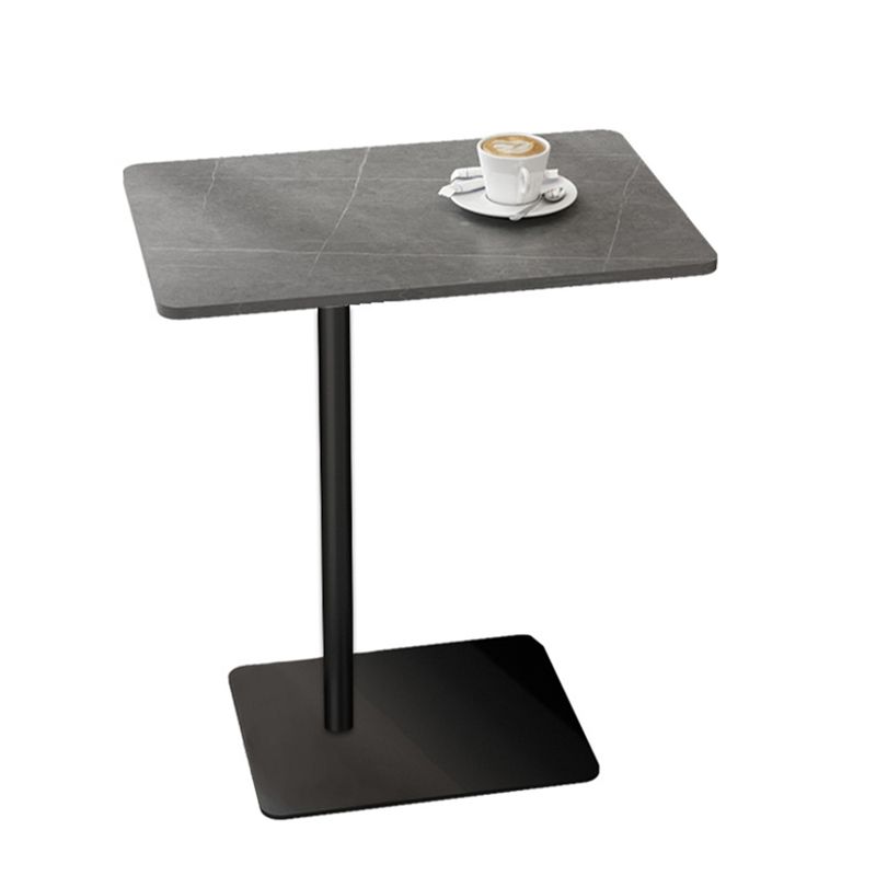 Modernistic Slate Top Side Table Rectangular Metal C Side Table