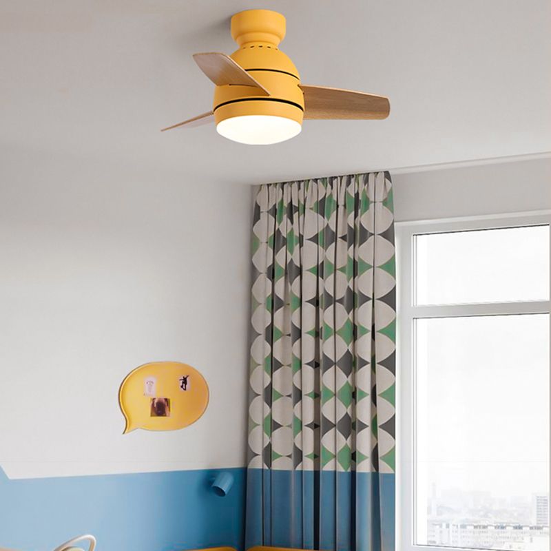 Metal Ceiling Fan Lighting Modern Style 1 Light Ceiling Fan Lamp for Living Room