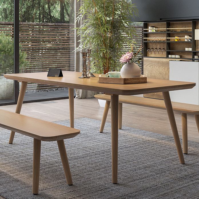 Modern Rectangle Pine Solid Wood Table 4 Legs Home Kitchen Dinner Furniture