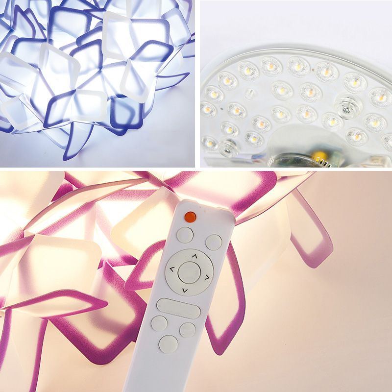 Lámparas de montaje empotrado Blossom, luces de techo contemporáneas de plástico, montaje empotrado