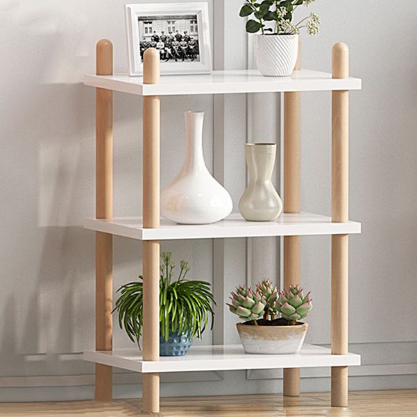 Modern Style Bookshelf Open Back Artificial Wood Bookcase for Office