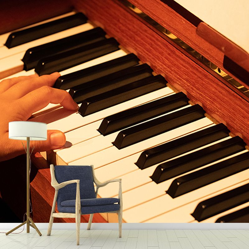 Living Room Mural Piano Photography Decorative Environment Friendly Mural