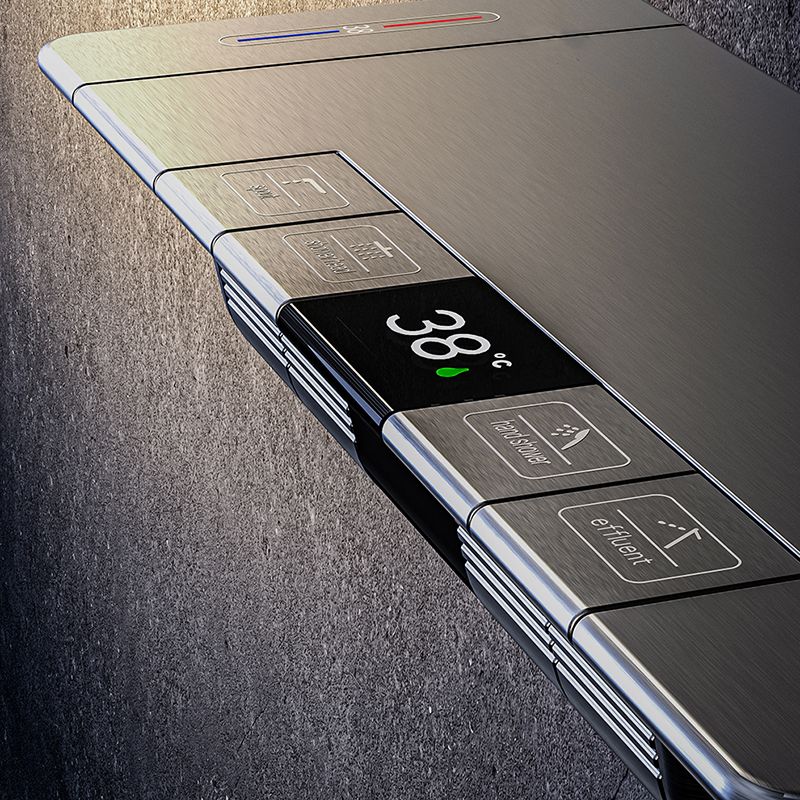 Modern Brass Shower System Wall Mounted Shower Set with Handheld Shower Head