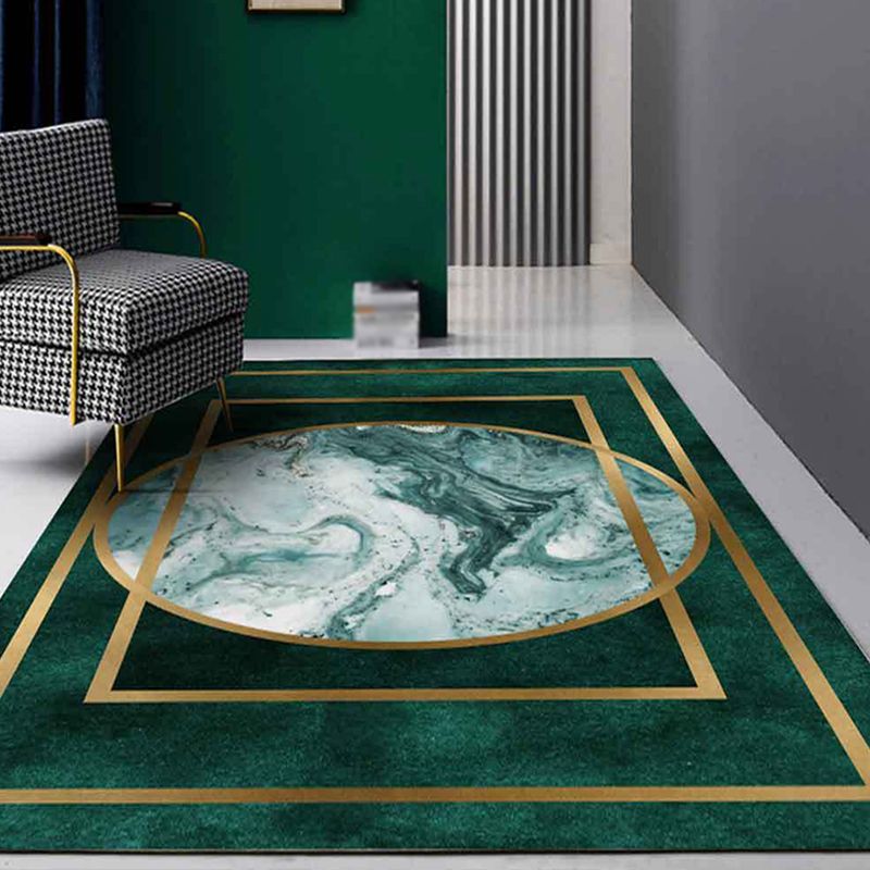 Atrovirens Leopard Rug Polyester Modern Rug Non-Slip Backing Rug for Home Decor