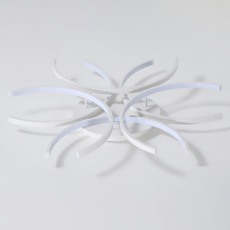 Blume Semi Flush Mount Light Acrylic Moderne Einfachheit Spülen Deckenleuchten für Wohnzimmer