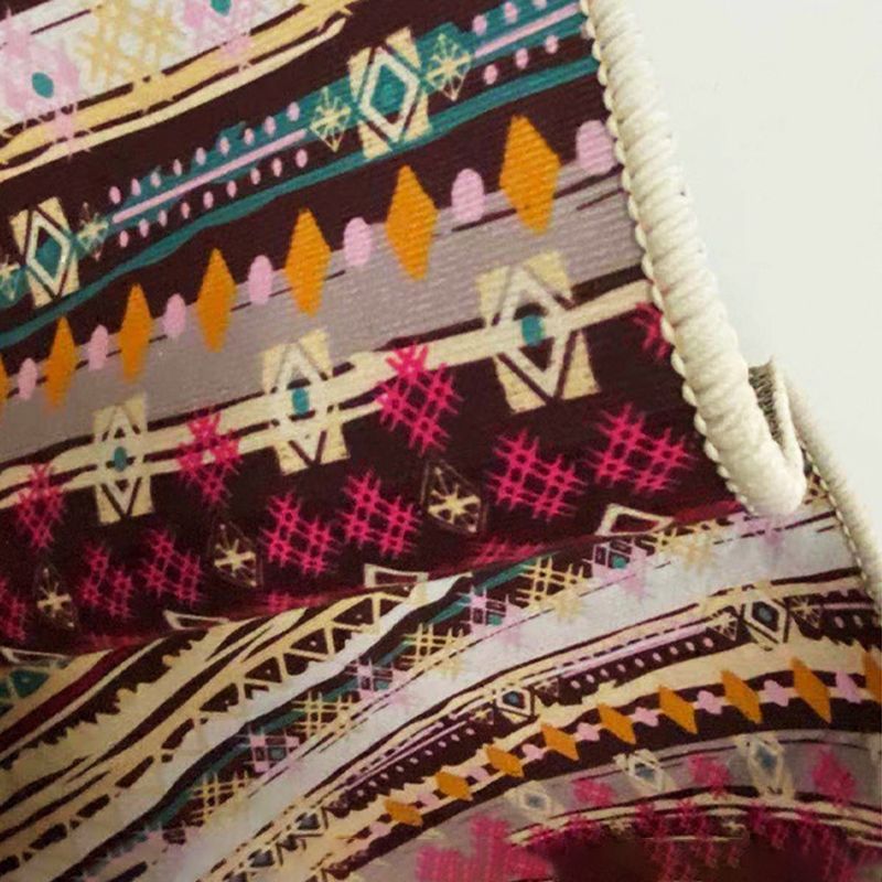 Retro Home Decoration Indoor Rug Polyester Tribal Pattern Rug Non-Slip Backing Area Carpet