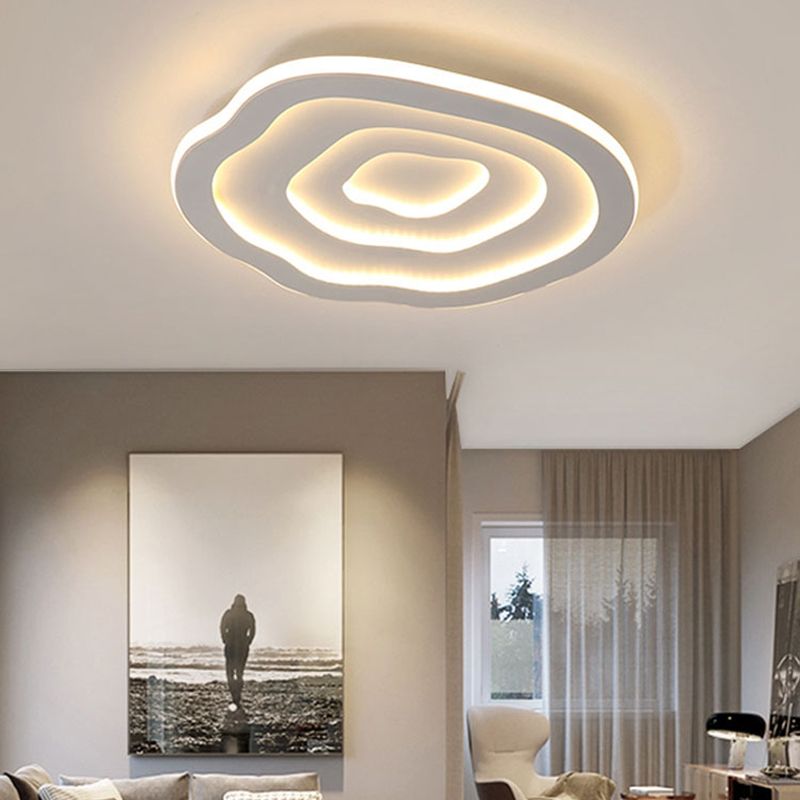 Plafonnier encastré en forme de nuage en acrylique, luminaire de plafond moderne et simple pour chambre à coucher