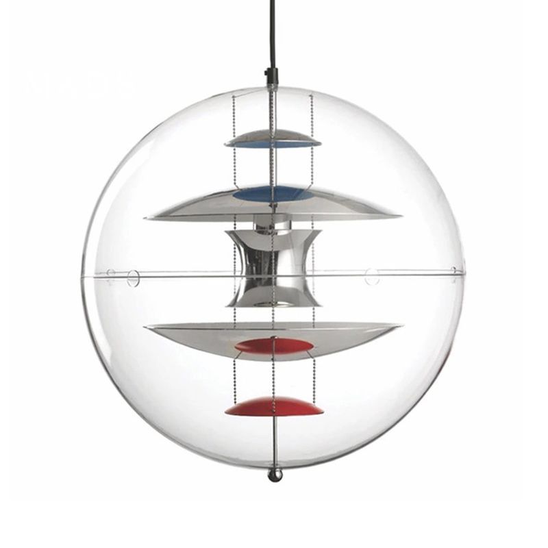 Moderne minimalistische 1 leichte Anhänger Beleuchtung kreativer Sphäre klarer Glas Drop Anhänger für Wohnzimmer