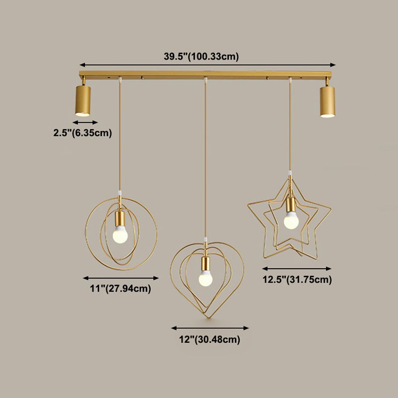 Gold Island Lights Contemporary Metal Island Lighting Ideas for Kitchen