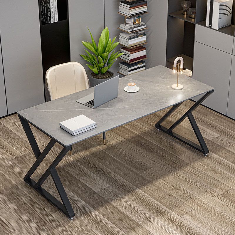 Simple Modern 30" H Desk Rectangular Sled Slate Desk for Home