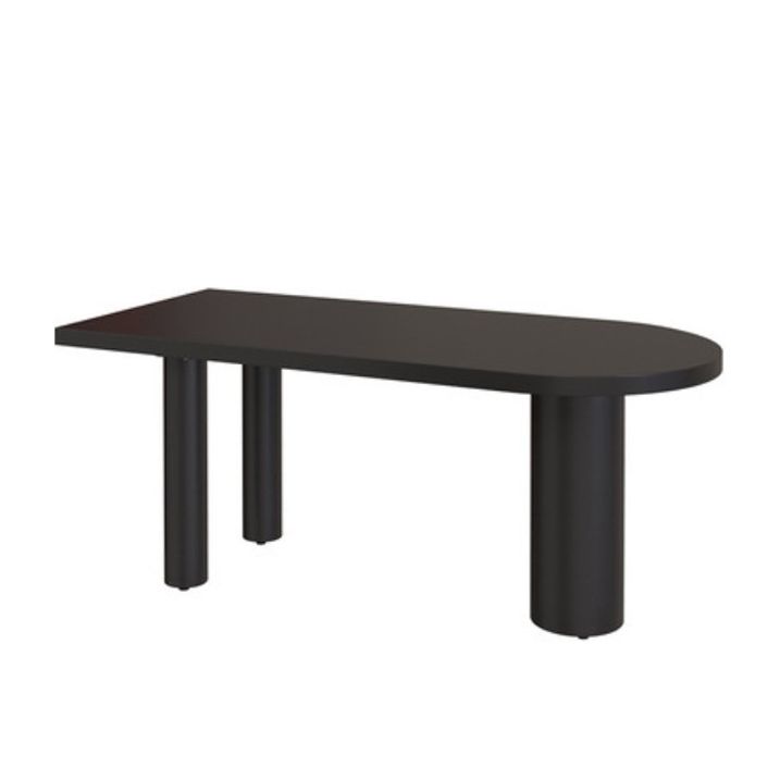 Wood Top Dining Table with 3 Legs Modern Simple Table for Restaurant