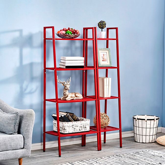 Ladder Bookshelf Metal Contemporary Open Bookcase for Home Office