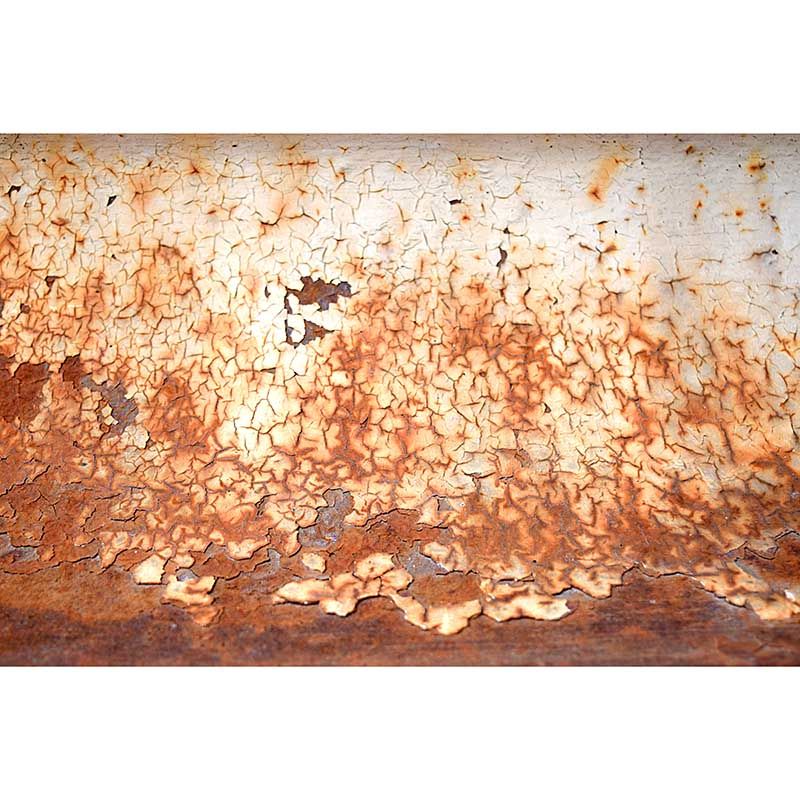 Rusty Metal Mural Wallpaper Moisture Resistant in Dark Color, Custom Size