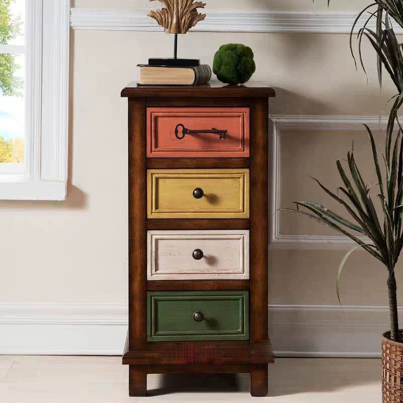 Traditional Vertical Combo Dresser Wood Storage Bachelor Chest for Home