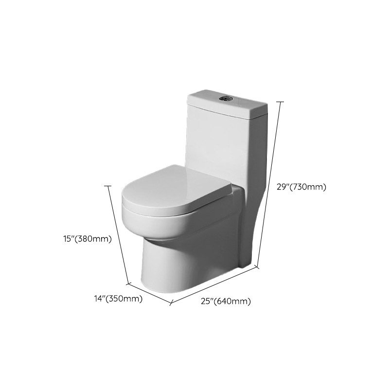 Traditional Cotton White Urine Toilet Siphon Jet Toilet Bowl with Toilet Seat