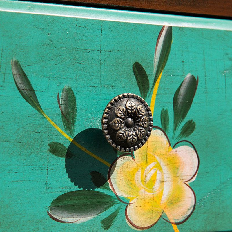 Coastal Wood Lingerie Chest Vertical Storage Chest for Bedroom