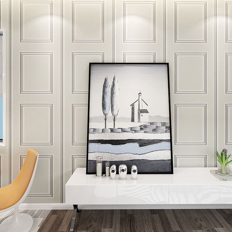 Moisture-Resistant Square Wallpaper 57.1 sq ft. Contemporary Wall Decor for Guest Room