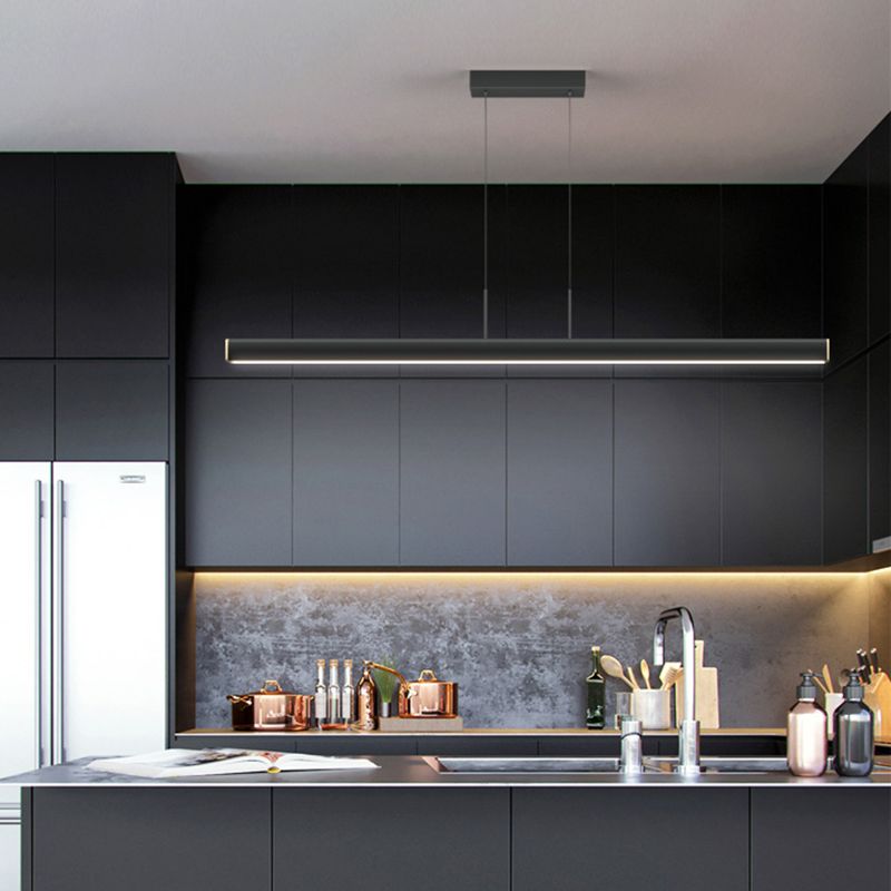 Contemporary Linear LED Chandelier Light Fixtures Restaurant Hanging Chandelier