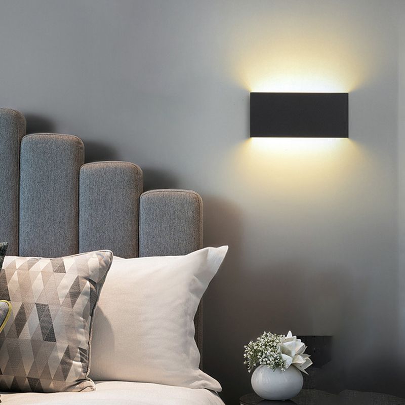 2-Light Rectangular Sconce Light Modern Metal Sconce Light Fixture