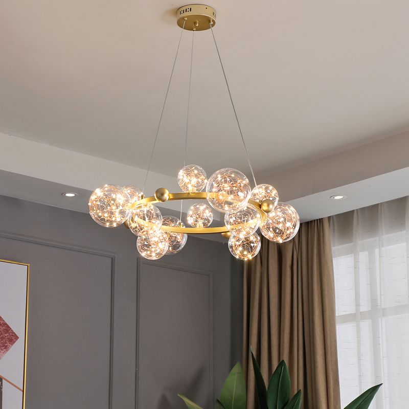 Modern Nordic Simple Style LED Hanging Chandelier Light for Dining Room Living Room Bedroom