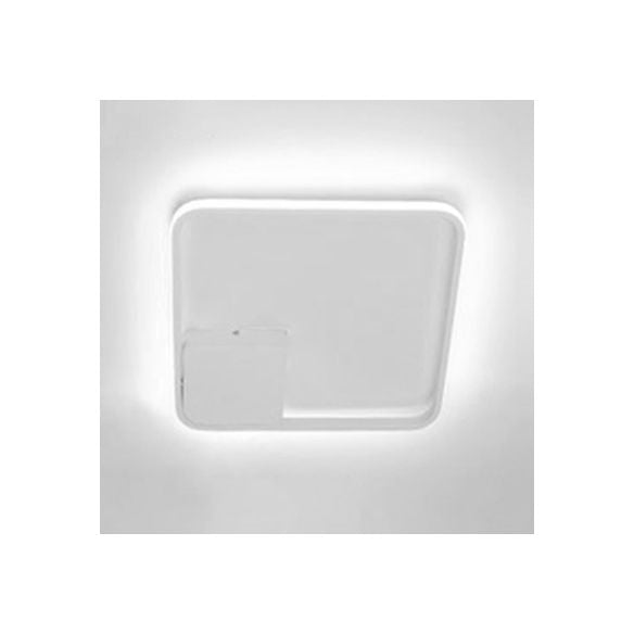 Brown/White Frame Ceiling Lighting Simplicity 1/2/3-Light Acrylic Semi Flush Mount Light in Warm/White/Natural Light, 16"/19"/23" Wide