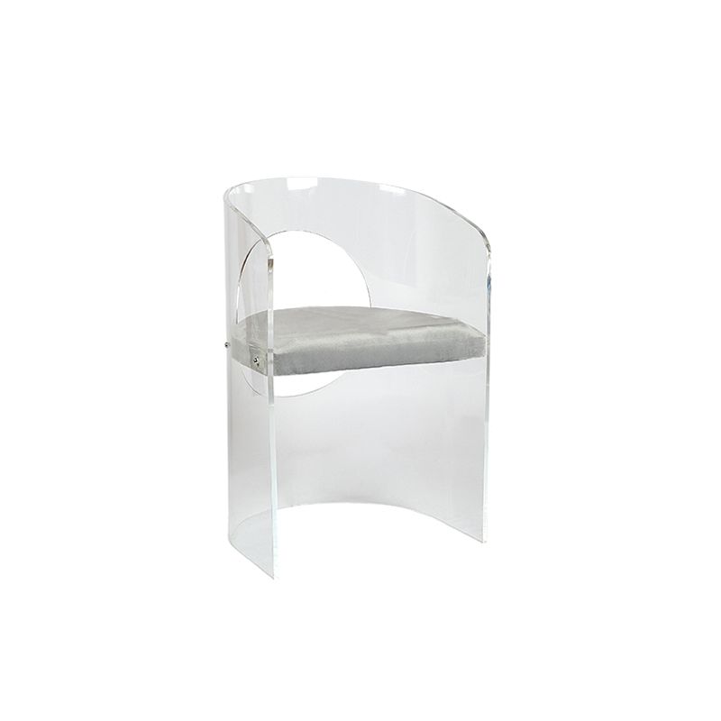 Modern Simple Arm Chair Plastic Frame Dining Arm Chair for Living Room