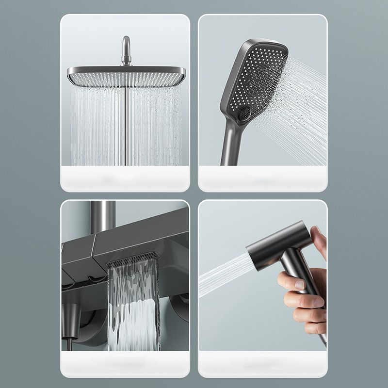 Contemporary Shower Set Slide Bar Handheld Shower Head Wall Mounted Shower System