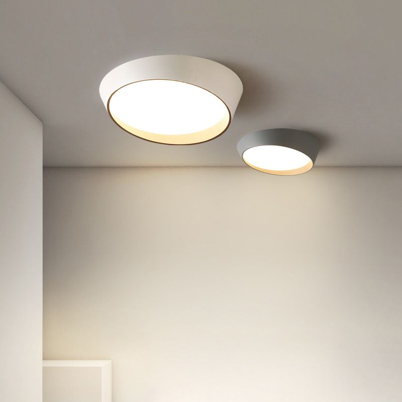 Plafonnier rond encastré en métal de style nordique