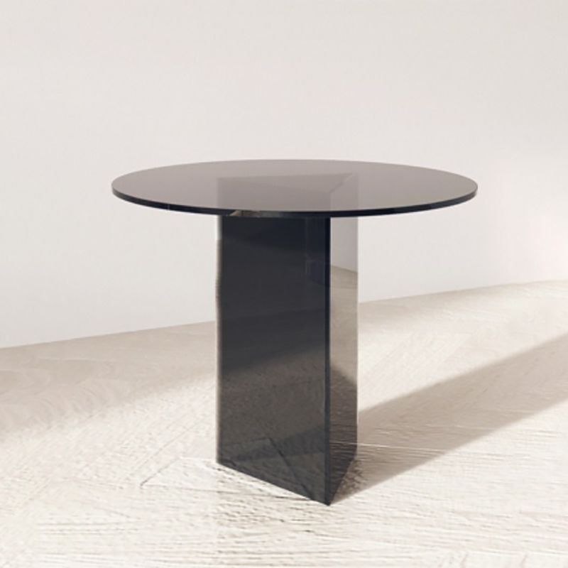 19" Wide Glam Side Table Clear Acrylic Pedestal Accent Side Table