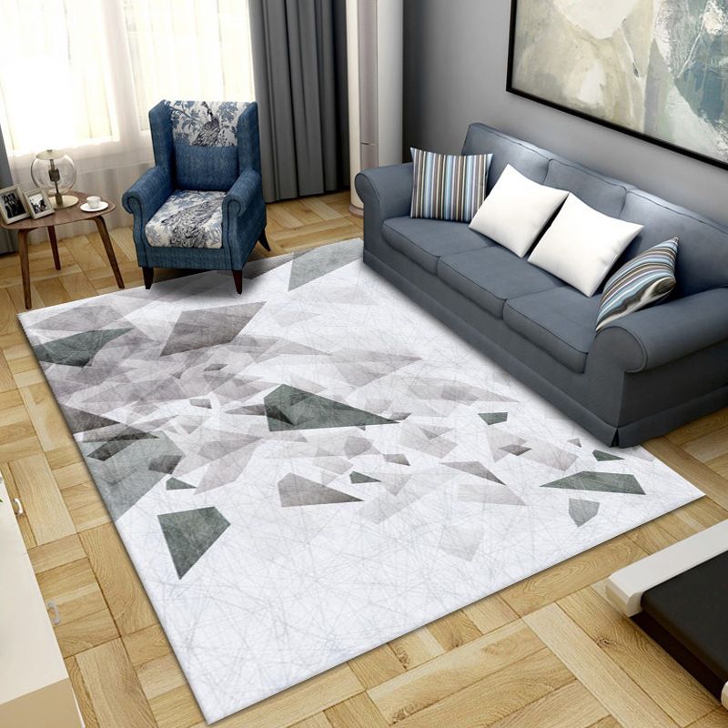 Gold Contemporary Rug Polyester Abstract Print Rug Stain Resistant Rug for Living Room