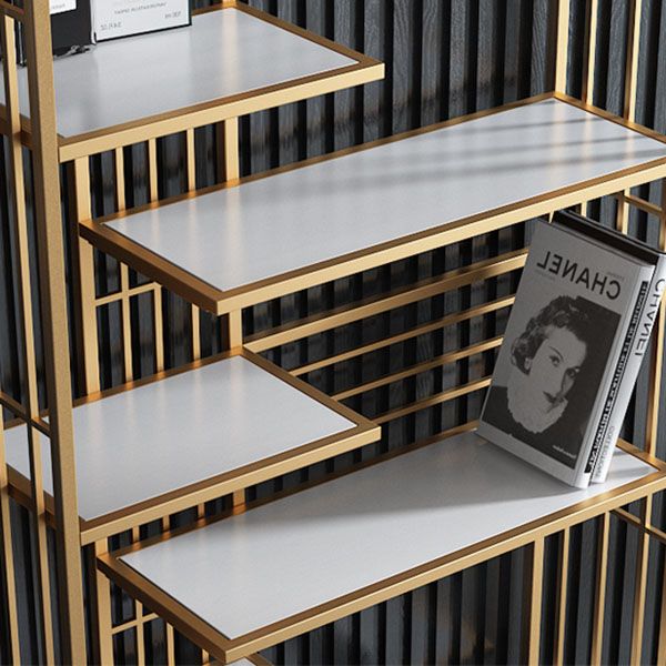 Open Shelf Bookcase Modern Metal Bookshelf for Dining Room 70.9" H X 11.8" W