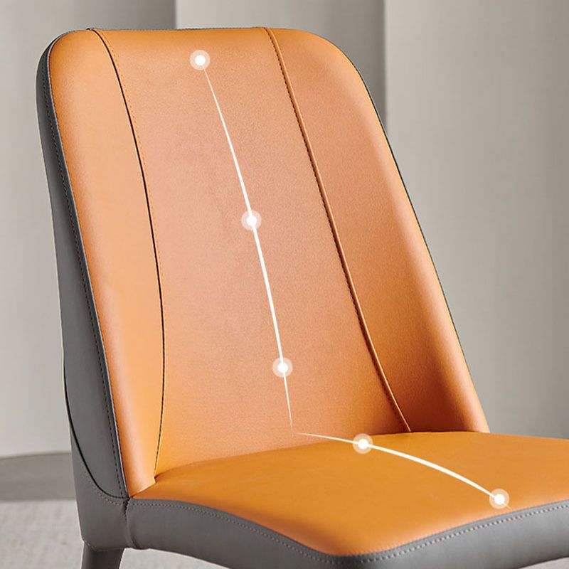 Chaise d'appoint industrielle pour la maison Chaise d'appoint rembourrée en métal à dossier solide (Ensemble de 2)