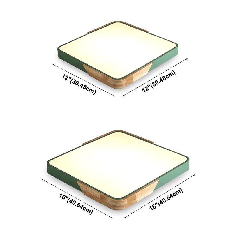 1-Head Round Flush Mount Ceiling Light Fixtures Modern Metal Led Flush Light