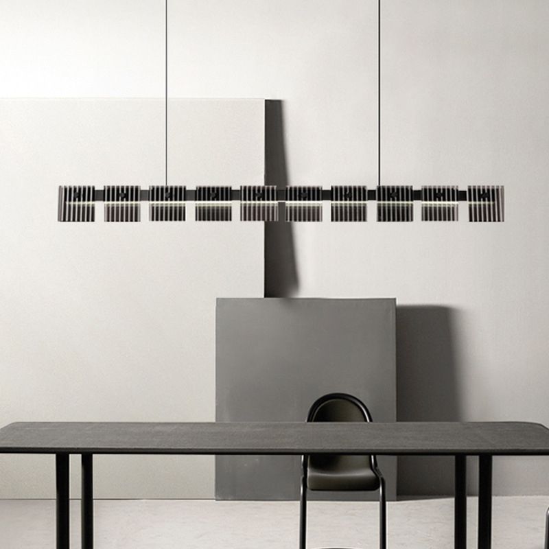 Contemporary Hanging Light Glass Island Light Fixture for Dining Room