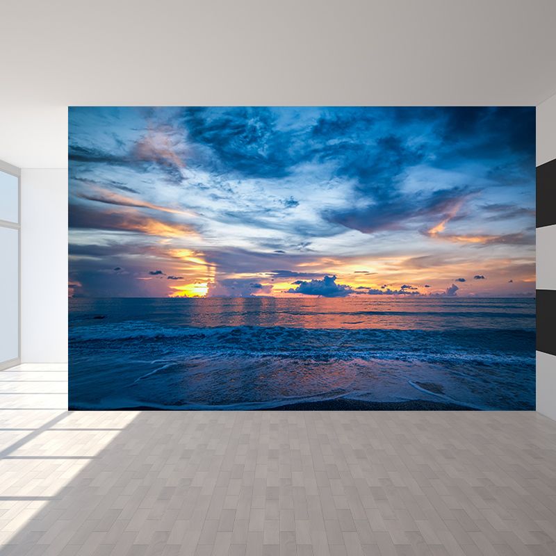 Modern Beach Environment Friendly Mural Wall Covering for Sleeping Room